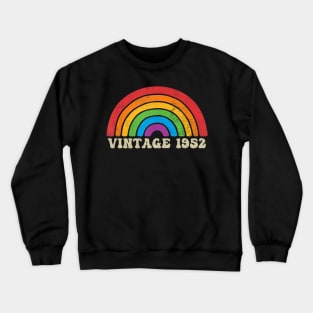 Vintage 1952 - Retro Rainbow Vintage-Style Crewneck Sweatshirt